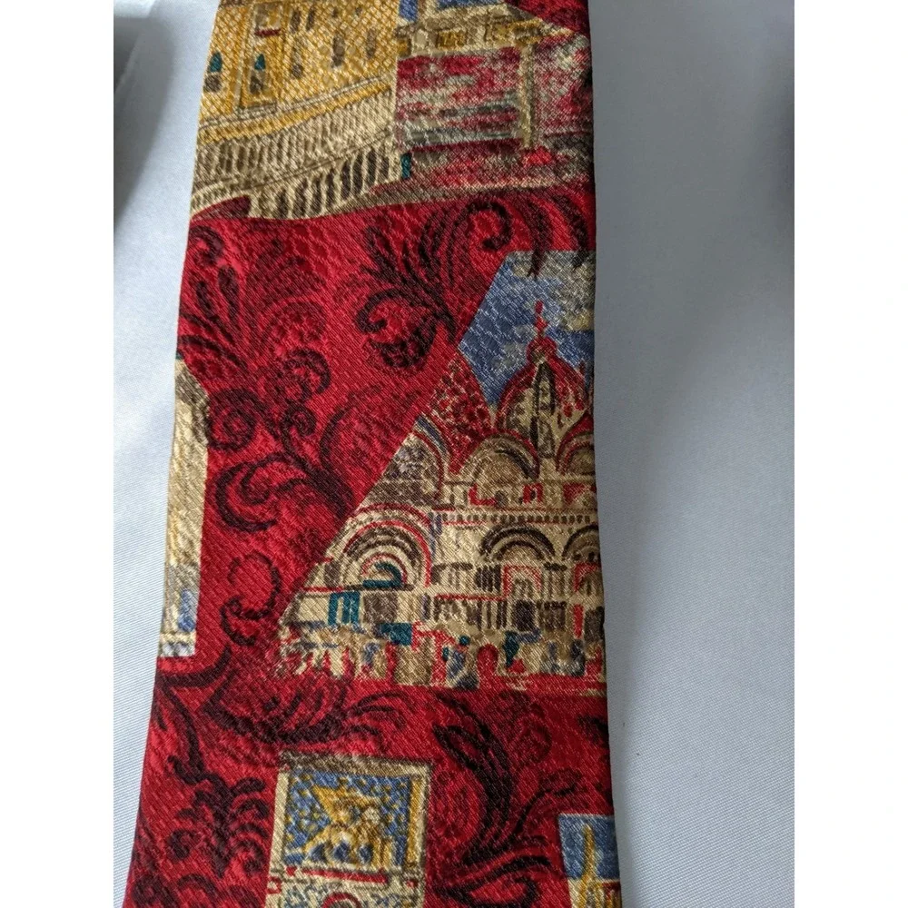 Ermenegildo Zegna Silk Tie Lot of 5 Mens Designer Italian Neckties Geometric
